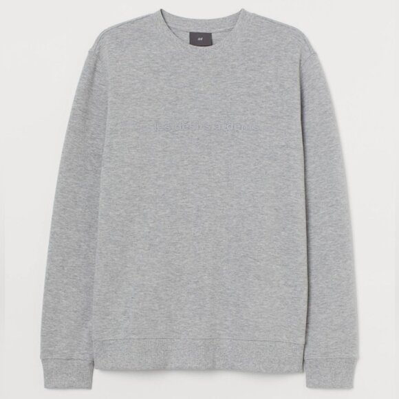 H&M Crew Neck Sweater Les Desirs Ardents Mens Regular Fit Pullover Sweatshirt - Picture 1 of 13
